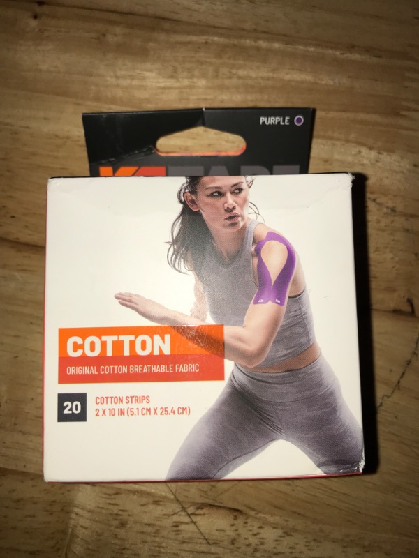 Photo 2 of KT Tape, Original Cotton, Elastic Kinesiology Athletic Tape, 20 Count, 10” Precut Strips