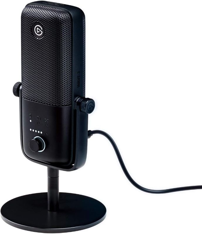 Photo 1 of Elgato Wave:3 - Premium Studio Quality USB Condenser Microphone for Streaming, Podcast, Gaming and Home Office, Free Mixer Software, Sound Effect Plugins, Anti-Distortion, Plug ’n Play, for Mac, PC