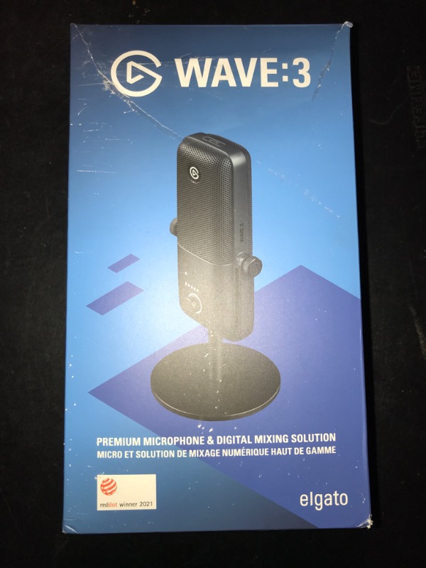 Photo 3 of Elgato Wave:3 - Premium Studio Quality USB Condenser Microphone for Streaming, Podcast, Gaming and Home Office, Free Mixer Software, Sound Effect Plugins, Anti-Distortion, Plug ’n Play, for Mac, PC