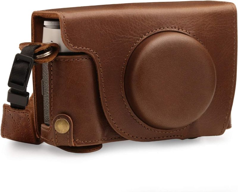 Photo 1 of MegaGear Ever Ready Genuine Leather Camera Case compatible with Fujifilm X100V