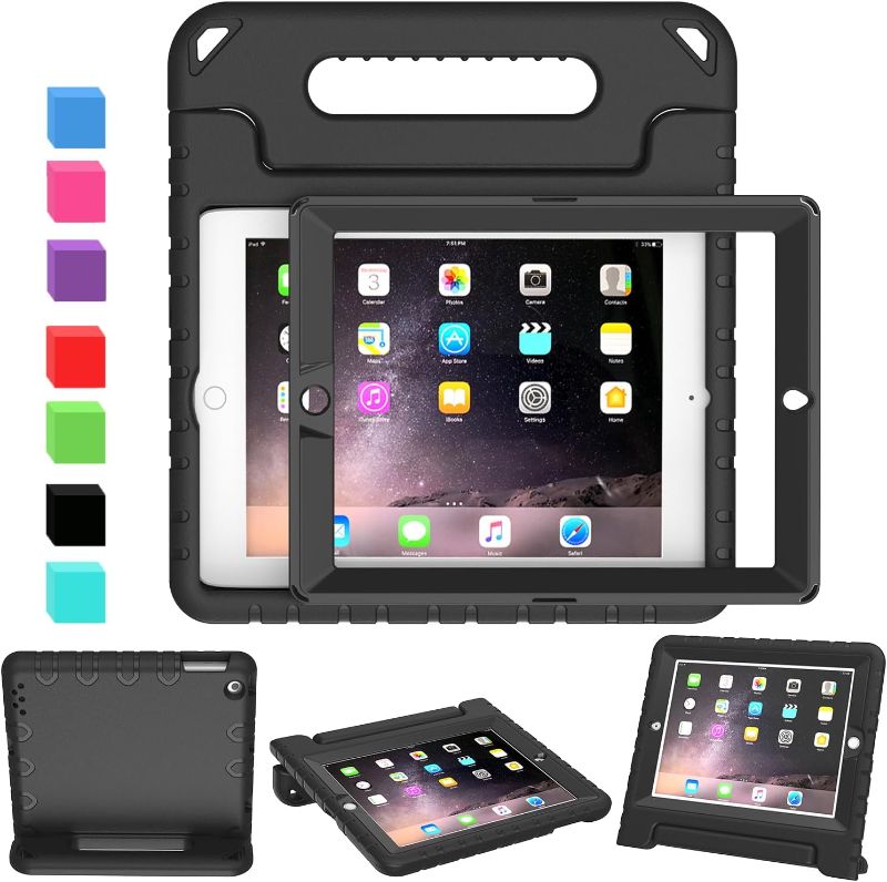 Photo 1 of AVAWO Kids Case for (iPad 2 3 4 Old Model) - Light Weight Shock Proof Convertible Handle Stand Kids Friendly for iPad 2, iPad 3rd Generation, iPad 4th Generation Tablet - Black