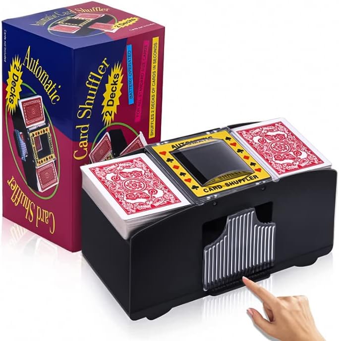 Photo 1 of Unniweei Automatic Card Shuffler 1/2/4/6 Decks, Electric Battery-Operated Shuffler, Casino Card Game for Poker, Home Card Game, UNO, Phase10, Texas Hold'em, Blackjack, Home Party Club Game