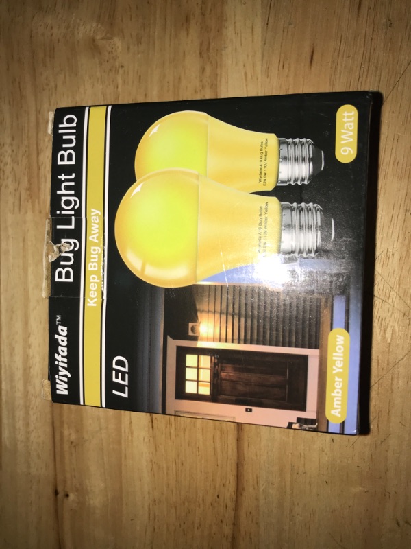 Photo 2 of LED Bug Light Bulbs Outdoor 2 Pack,Dimmable 9W Amber Yellow Bug Light Bulbs, 100W Equivalent,A19 Bug Lights for Outside, Bedroom, Hallway Porch Light,2 Pack