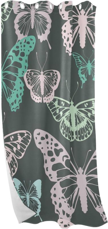 Photo 1 of Colorful Butterflies Print Blackout Curtains for Bedroom Window, Thermal Insulation Curtains, Bedroom Blackout Curtains 84 Inches Long