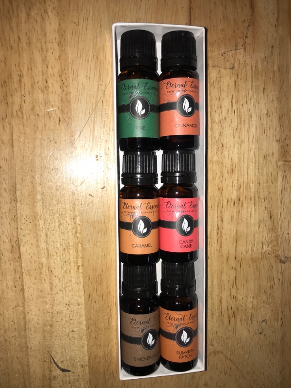 Photo 2 of Eternal Essence Oils Holiday Set of 6 Premium Fragrance Oils - Includes Oils for Diffusers, Soap & Candle Making, Aromatherapy - Includes Candy Cane, and Pumpkin Patch Scented Oils - 10ML