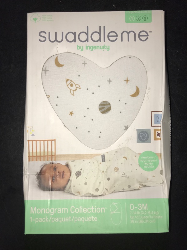 Photo 2 of Ingenuity SwaddleMe Monogram Collection Swaddle, 1-Pack, for Ages 0-3 Months - Sunset Space