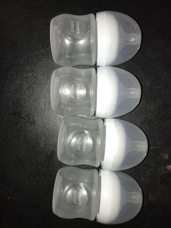 Photo 2 of Philips AVENT Natural Baby Bottle with Natural Response Nipple, Clear, 4oz, 4pk, SCY900/04