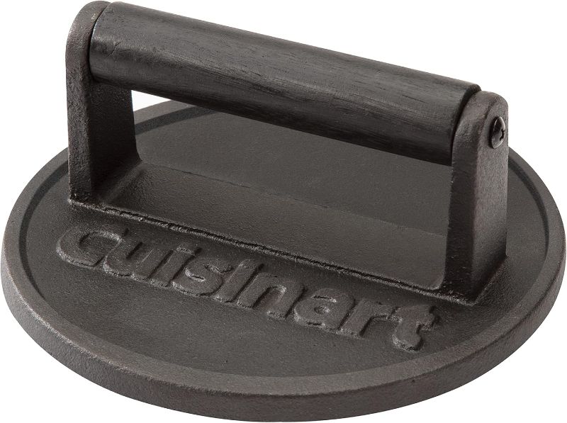 Photo 1 of Cuisinart 6.5" Cast Iron Smashed Burger Press, Juicy & Crispy Burgers for BBQs, Cookouts