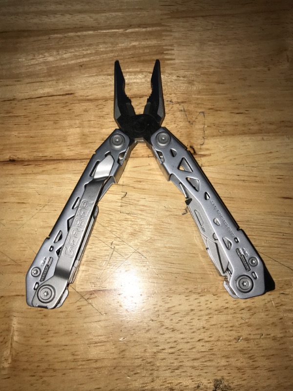 Photo 3 of Gerber Gear Suspension-NXT 15-in-1 EDC Multi tool with Pocket Knife, Needle Nose Pliers and Wire Stripper Tools, Gifts for Men, Survival and Camping Gear, Stainless Steel