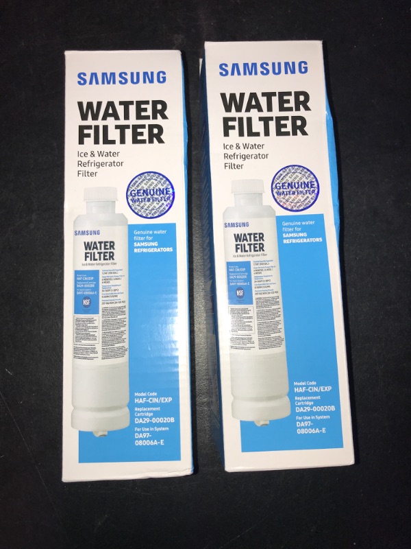 Photo 2 of 2 Pack Samsung DA29-00020B HAF-CIN/EXP Refrigerator Water Filter (2 Items)