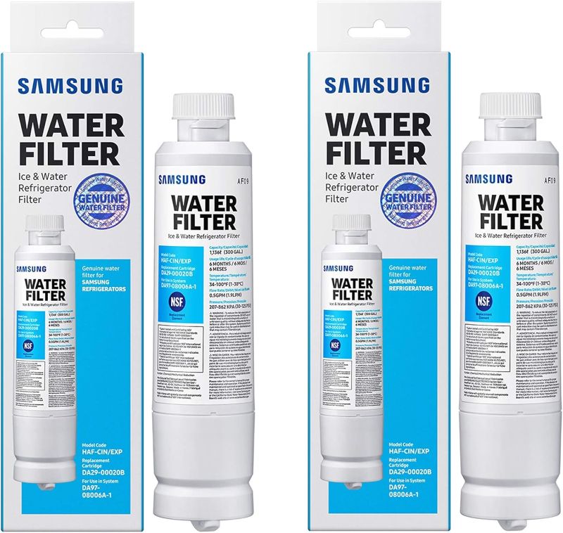 Photo 1 of 2 Pack Samsung DA29-00020B HAF-CIN/EXP Refrigerator Water Filter (2 Items)