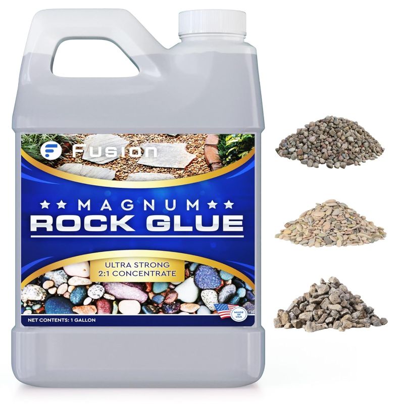 Photo 1 of Magnum Rock Glue for Landscaping - 128oz, Rock Glue for Pea Gravel, Small Pebbles, & Gravel, Landscape Rock Glue & Gravel Binder, Glue for Landscape, Landscape Lock