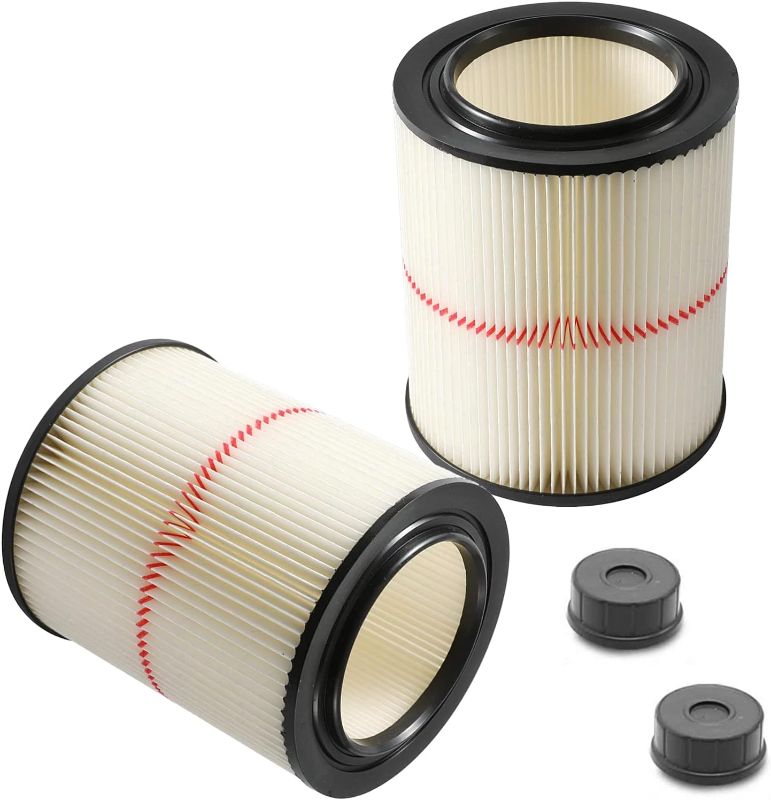 Photo 1 of 17816 Filter for Craftsman Shop Vac 9-17816 Replacement Filter Fits 5 Gallon and Larger Vacuum Cleaner Wet Dry Air Filter 917816 Filter 2 Pack