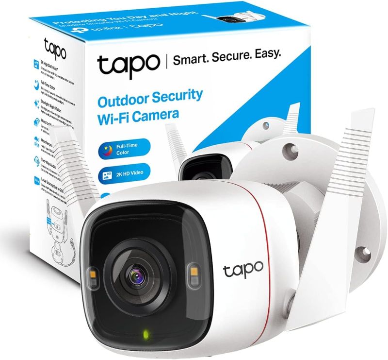 Photo 1 of Tapo TP-Link 2K QHD Security Camera Outdoor Wired, Starlight Sensor for Color Night Vision, Free AI Detection, Built-in Siren, Cloud/SD Card Storage, Works with Alexa & Google Home C320WS