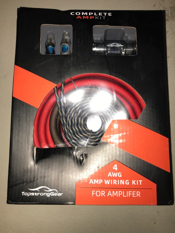 Photo 2 of TOPSTRONGGEAR 4 Gauge Amp Kit True 4 AWG Amplifier Installation Wiring Amp Kit Install Cables Car Audio Wire