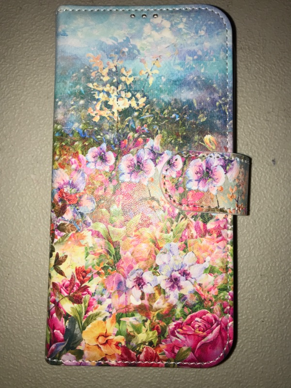 Photo 2 of LUMARKE Designed for iPhone 13 Mini Wallet Case - Detachable Flip Folio Cover - RFID Blocking 4 Card Slots Holder - Leather Magnetic Kickstand - Protective Phone Case 5.4",Nice Flower Garden