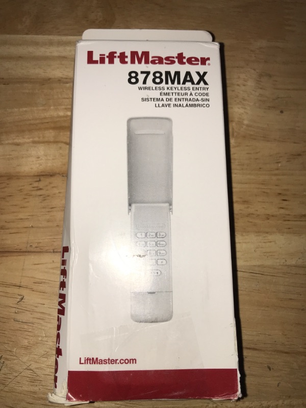 Photo 1 of LiftMaster 878MAX Garage Door Keypad Wireless and Keyless Entry System for Easy Entry