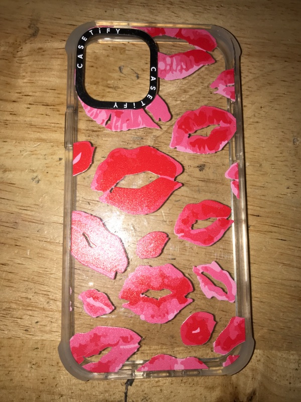 Photo 2 of CASETiFY Impact iPhone 12 Pro Max Case [6.6ft Drop Protection] - Lipstick Kisses - Clear Frost