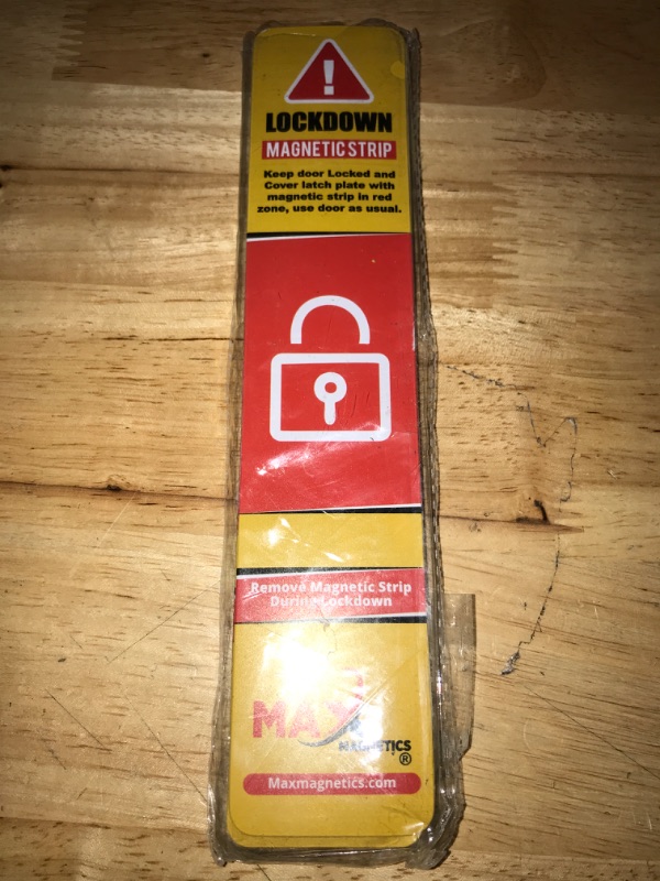 Photo 2 of 10 Pack Max magnetics Lockdown Magnetic Strips for Door Frames - High-Density Magnet Security Devices for School & Office - Strong Adhesion & PVC Top Layer, Smooth Opening & Closing