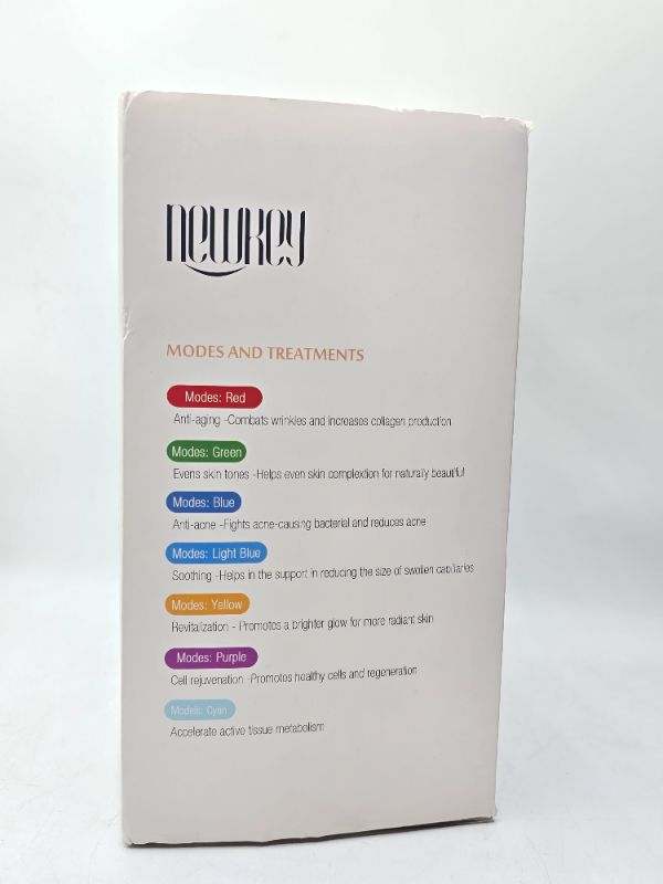 Photo 1 of Newkey Red Light Therapy Mask For Face,7 Colors Led Face Mask Light Therapy, At-Home Photon Skin Care Beauty Mask Plug-In – Green: Balances Skin - Red: Aging & Acne – Blue: Acne & Calms Inflammation – Clear: Relaxes Skin & Accelerates Growth – Yellow: Red