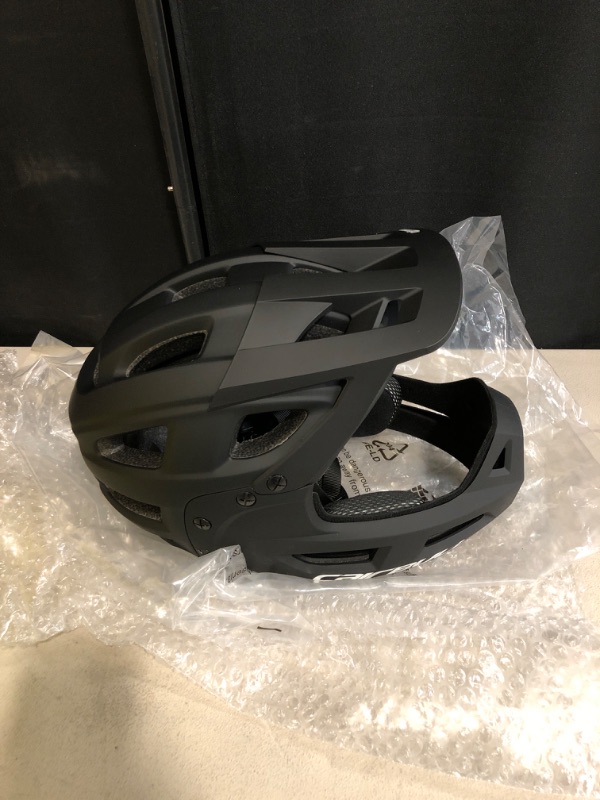 Photo 1 of Lixada Cycling Helmet for Adults Full Face Bike Helmet Adult Cycling Helmet with Detachable Chin Guard and Visor for Mountain Biking 54-61 cm