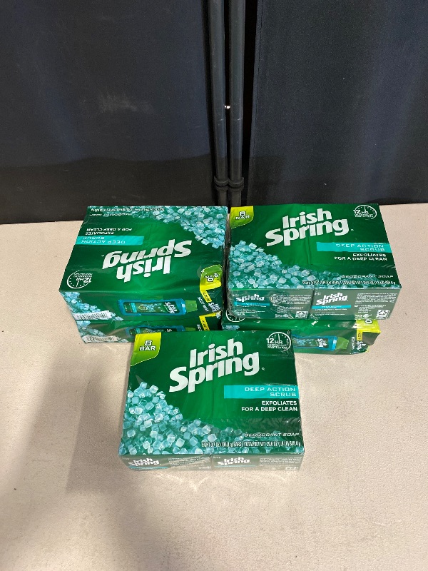 Photo 1 of 5 packs (8 bars per pack) Irish Spring Deep Action Scrub Deodorant soap bars