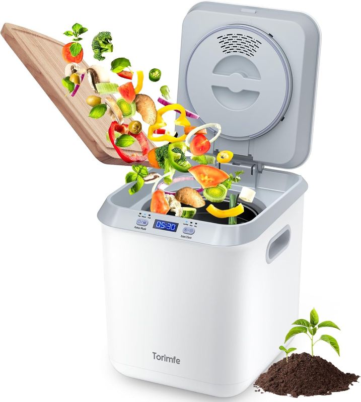 Photo 1 of Electric Composter for Kitchen, 2.5L Compost Bin Kitchen Countertop for Indoor, Smart Food Compost Machine with Updated Grinding Blade, Odorless, Auto-Cleaning, Turn Waste to Pre-Compost for Plants