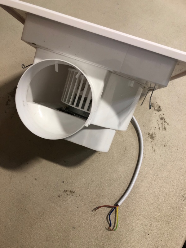 Photo 3 of Bathroom Fan Ceiling Mount Exhaust Ventilation,141 CFM 0.7 Sones,4 Inches Duct,White,Very Quiet Ventilation and Exhaust Fan
