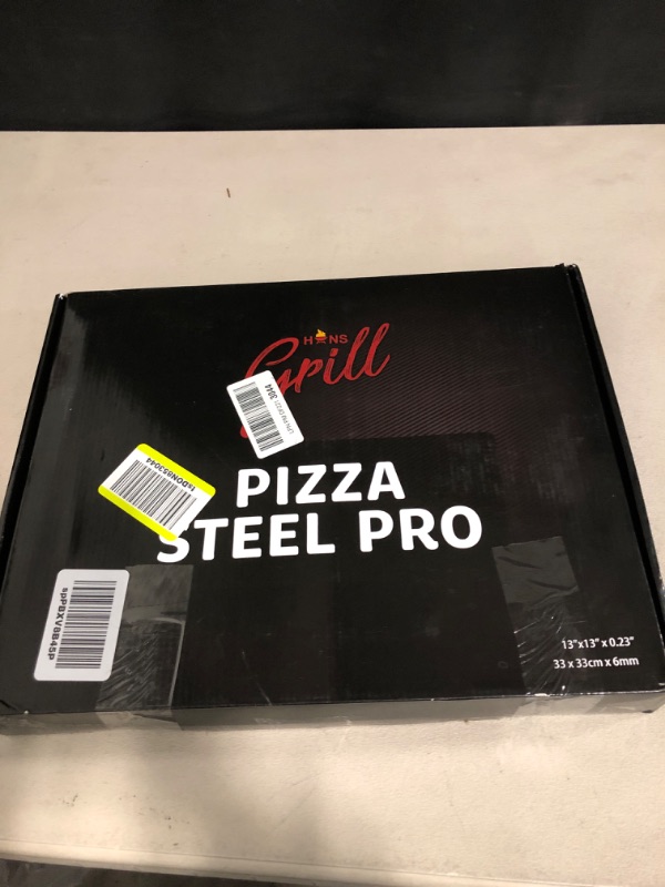 Photo 3 of Pizza Steel PRO by Hans Grill | XL (1/4" Thick) Square Conductive Metal Baking Sheet for Cooking Pizzas in Oven and BBQ | Bake and Grill Bread and Calzone