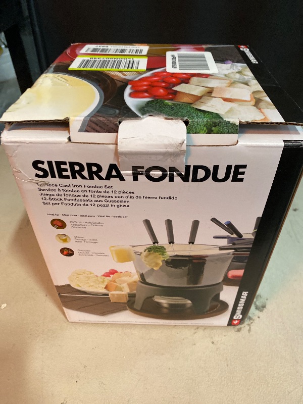 Photo 3 of Swissmar Sierra 11 Piece Cast Iron Fondue Set - Matte White