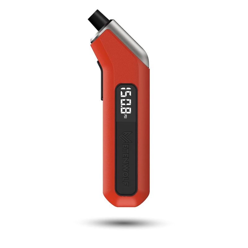 Photo 1 of ETENWOLF T300 Digital Tire Pressure Gauge 3-200 PSI, Industrial Tire Gauge Calibrated to ANSI B40.7 Grade 2A(Plus-Minus 0.5%), Replaceable AAA Batteries (Vivid Orange)