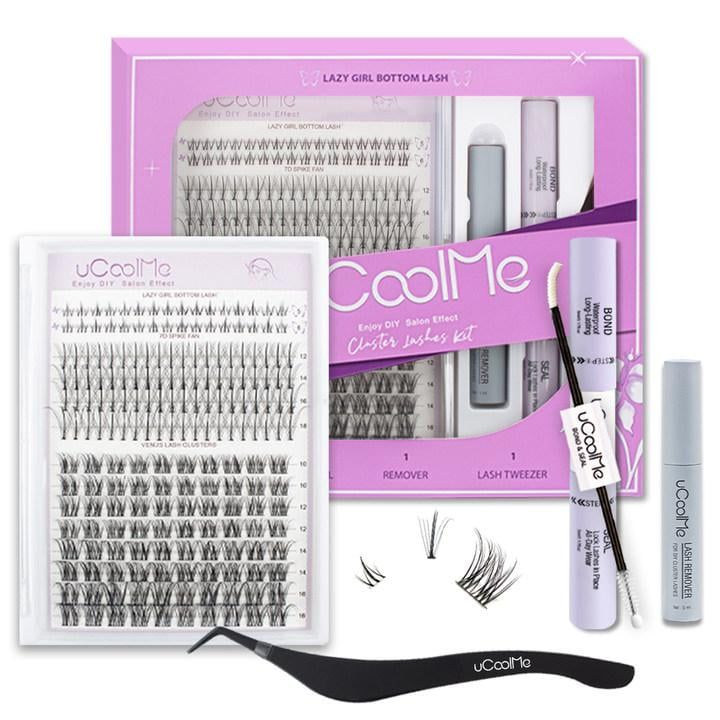 Photo 1 of uCoolMe Lashes Lazy Girl & Venus With Invisible Band DIY Eyelash Extension Kit Bond and Seal Eyelash Glue and Lash Remover Beginner Friendly Individual Lashes Waterproof and Long last