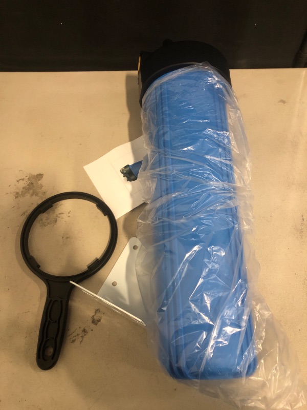Photo 1 of SimPure Whole House Water Filter Housing (DB20P), 20" x 4.5" Sediment Carbon Filter Universal Housing, Pre-Filtration System for Well and City Water, 1" NPT Port, Pressure Release