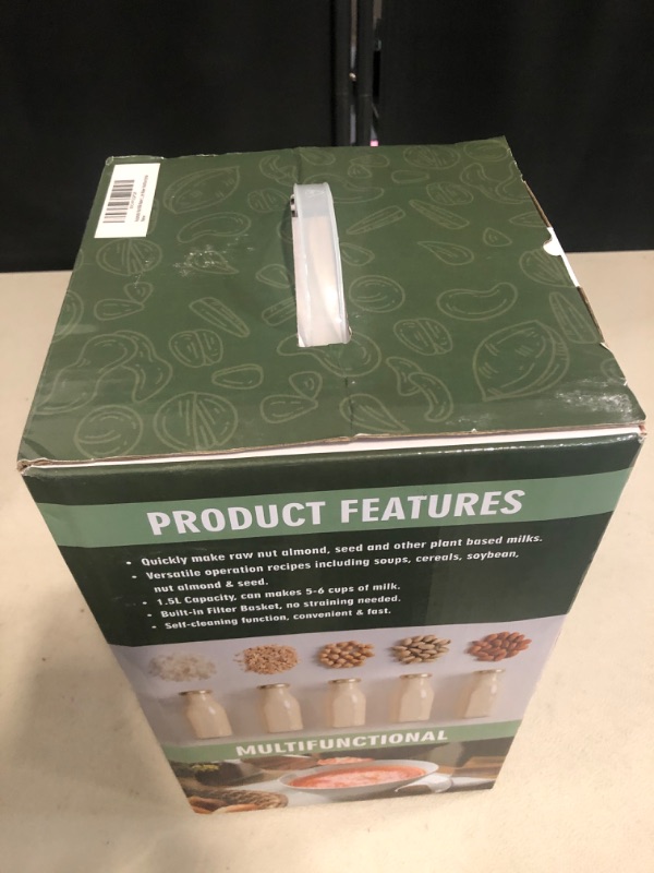 Photo 1 of Automatic Nut Milk Maker 50Oz - No Spills, No Fuss, No Straining. Stainless Steel powerful Almond milk maker machine, Oat Milk Maker, Soymilk Machine Maker. Multifunctional