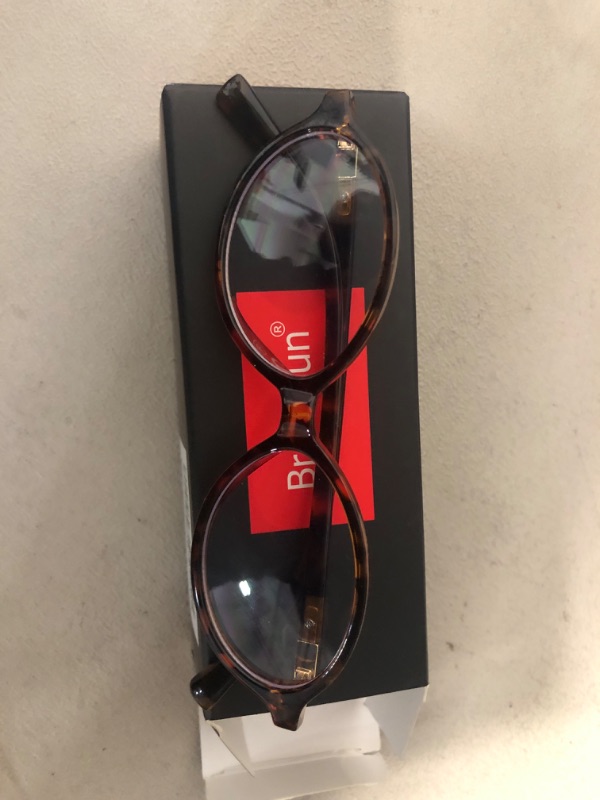Photo 1 of Fashion Oval Glasses for Women Men Retro Round Tortoise Frame Blue Light Glasses Nerd Eyeglasses (Black+Tortoise)