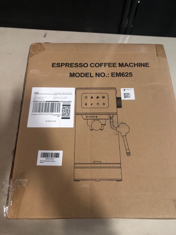 Photo 1 of Espresso Machine, 20 Bar Professional Espresso Maker, Milk Frother Steam Wand for Latte, Compact Stainless Steel Machine with 57.5oz Removable Water Tank and LED Touchscreen Monitors