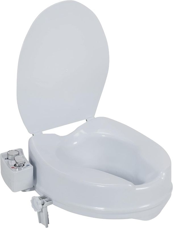 Photo 1 of Drive Medical PreserveTech Raised Toilet Seat with Bidet (Adjustable Temperature) Toilet Seat Riser, Elevated Toilet Seats for Seniors, Toilet Seat Bidet, Toilet Seat Elevator with Bidet Sprayer