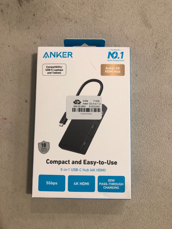 Photo 2 of Anker 332 5-in-1 USB-C Hub