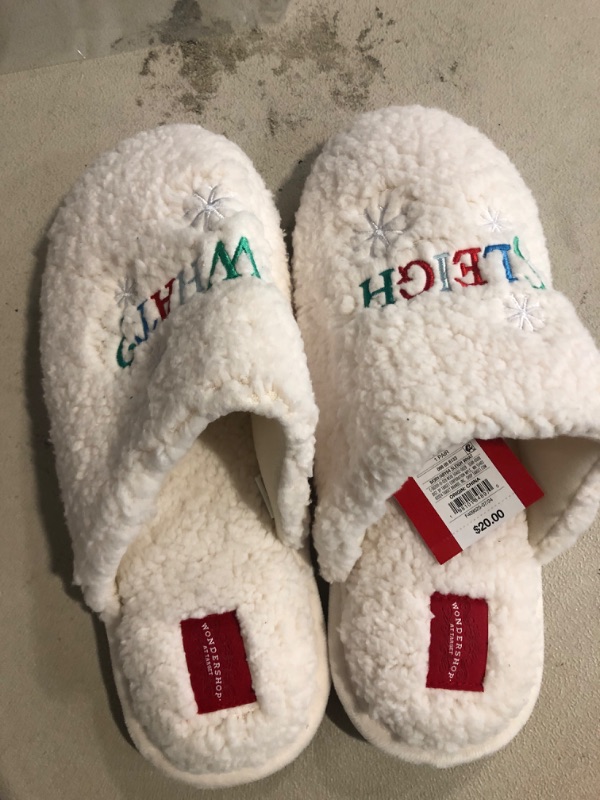 Photo 2 of Women's "Sleigh What?" Scuff Slippers - Wondershop™ White XL
