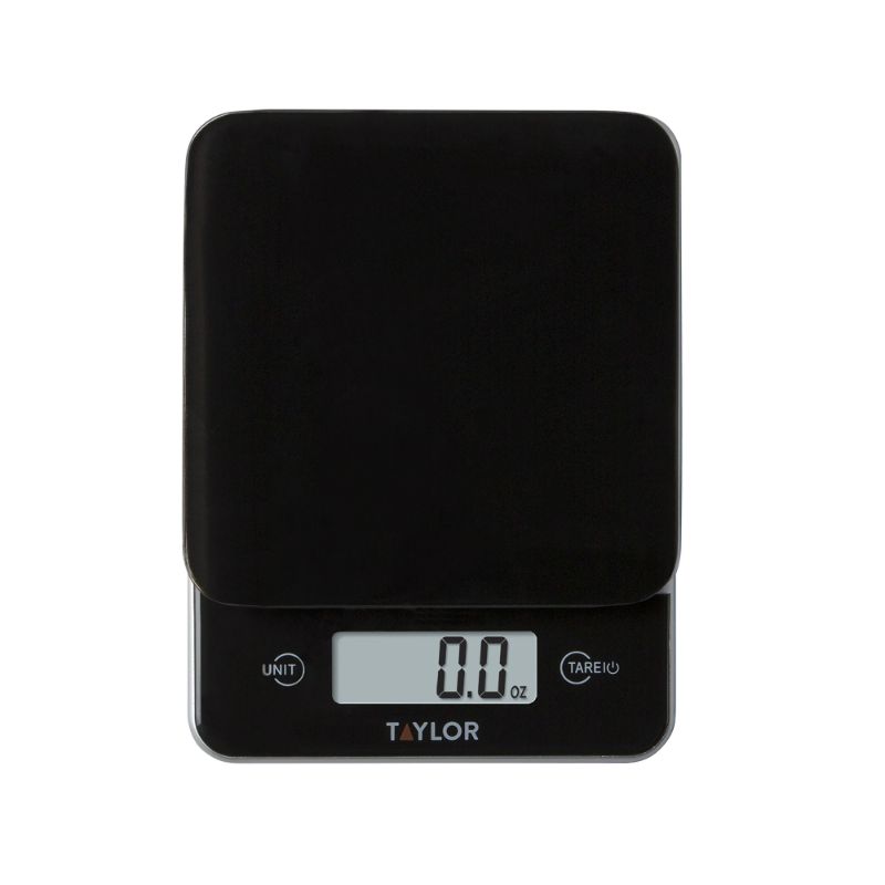 Photo 1 of Taylor Black Glass Top Food Scale with Touch Control Buttons