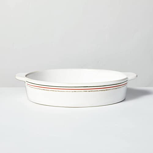 Photo 1 of Holiday Stripes Stoneware Baking Dish 10.5 Casserole Dish - Hearth & Hand with Magnolia (Round)
