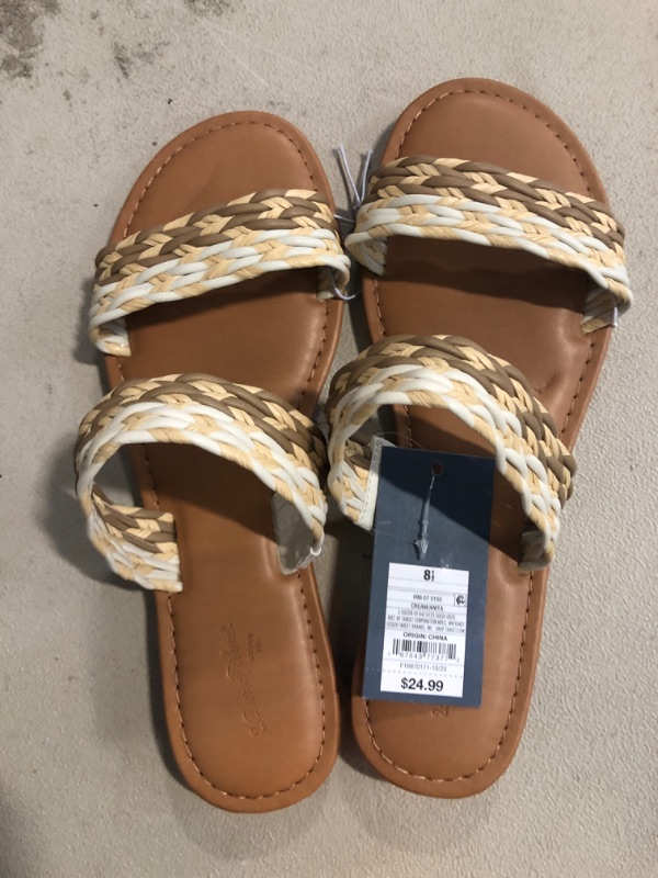 Photo 2 of Women's Anita Two-band Slide Sandals - Universal Thread™ Cream 8.5
