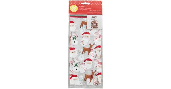 Photo 1 of Wilton Treat Bags 20/Pkg-Snowman/Santa/Reindeer
