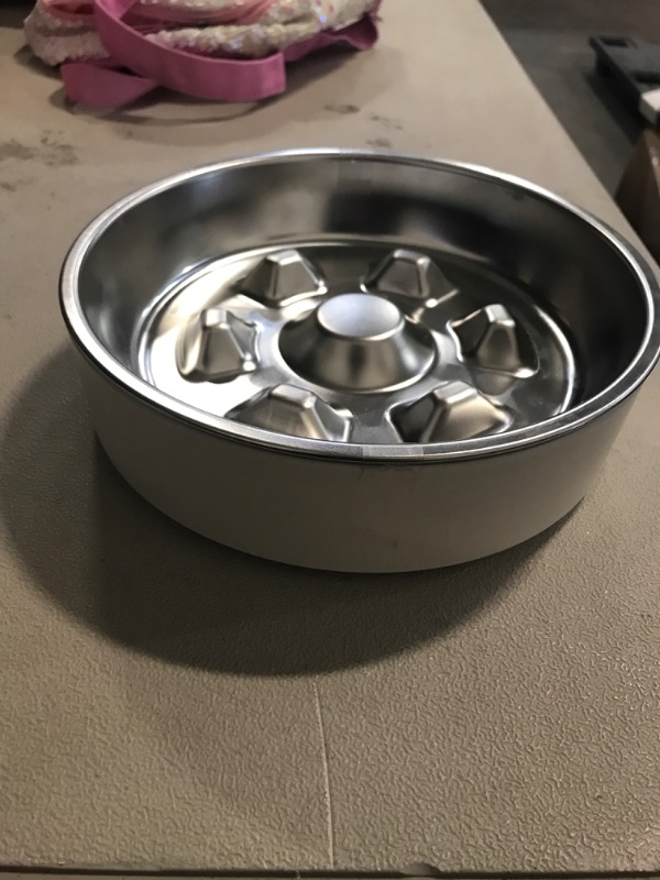 Photo 2 of Stainless Steel Slow Feed Dog Bowl - 4 Cups - Cream - Boots & Barkley™