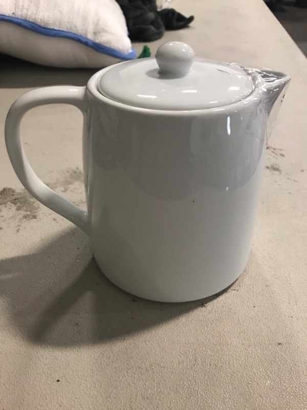 Photo 2 of Porcelain Tea Pot White - Threshold™: 50oz Capacity, Dishwasher & Microwave Safe, Porcelain Handle & Lid