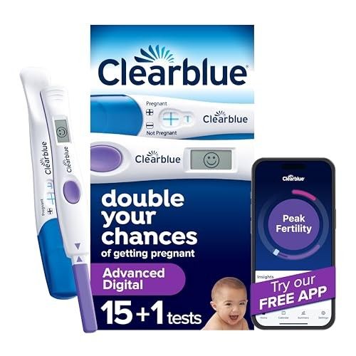 Photo 1 of Clearblue Advanced Digital Ovulation Test, Predictor Kit, Featuring Advanced Ovulation Tests with Digital Results, 10 Ovulation Tests - 16 Ct