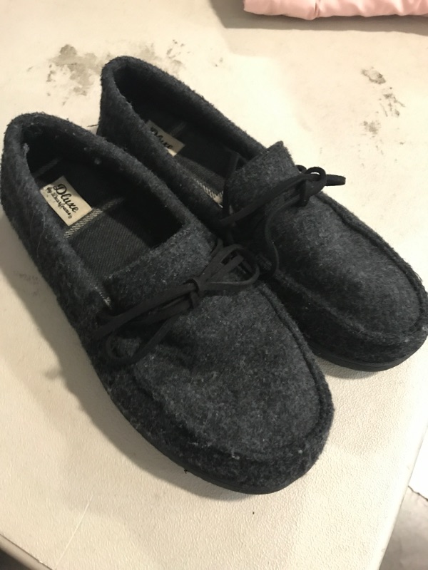 Photo 1 of dluxe by dearfoams Men's dilan slippers - charcoal gray  size 11-12