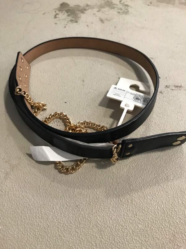 Photo 2 of size smalll - Women's Gold Chain Waist Belt - a New Day™ Black