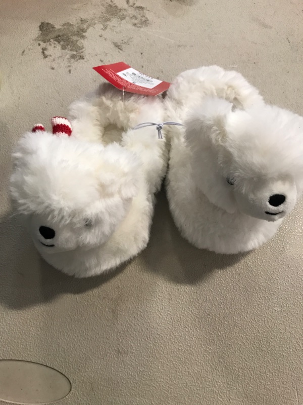 Photo 2 of Toddler Holiday Polar Bear Character Slippers - Wondershop™ White 5T-6T