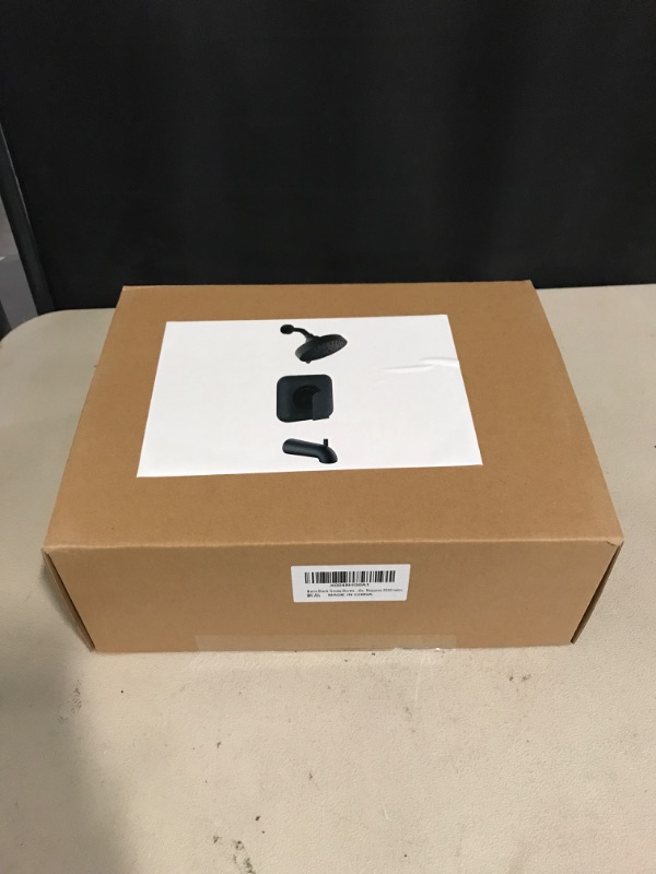 Photo 1 of Matte Black Genta Shower Trim Kit Compatible with moen T2473EPBL Shower Trim Kit, Easy to Install, Featuring Single Function Shower Head and Shower Handle, Requires 2510 valve